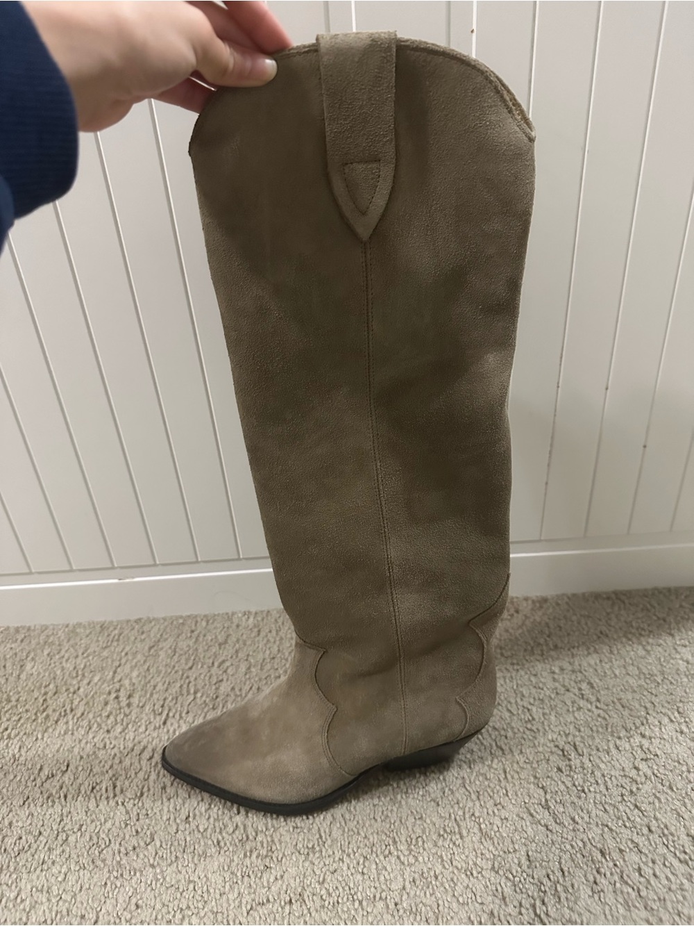 Isabel Marant Denvee Suede knee high Tall Boots - Picture 3 of 8